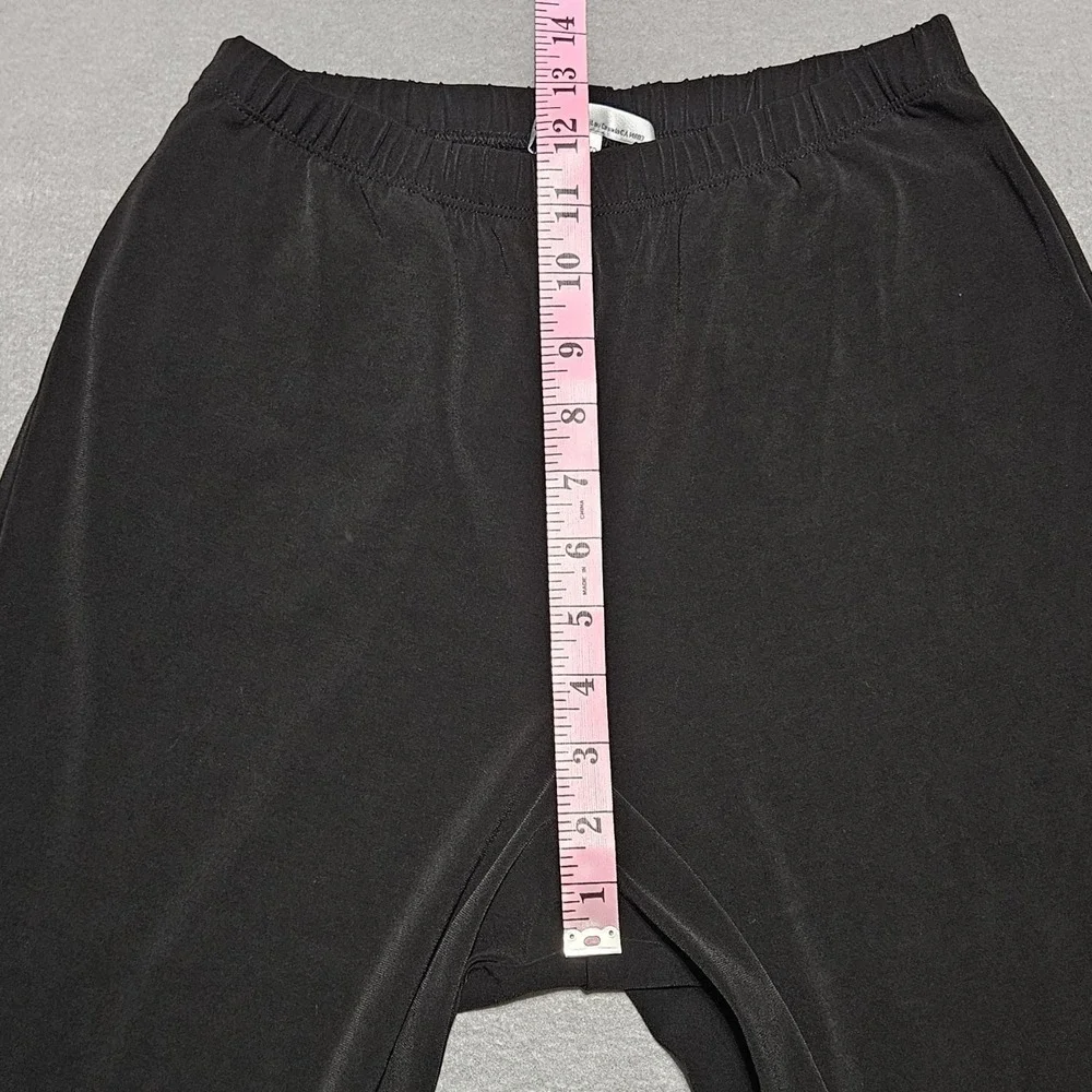 Tilley Women's Pants Sz XS Wide Leg Black Pull On Stretch Travel Secure Pockets